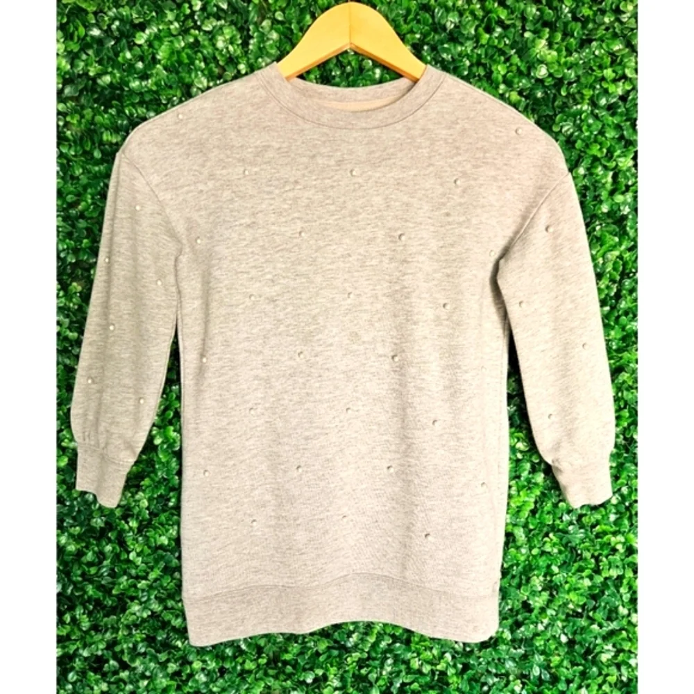 Gap Girls Pearl Embellished Sweatshirt Dress
